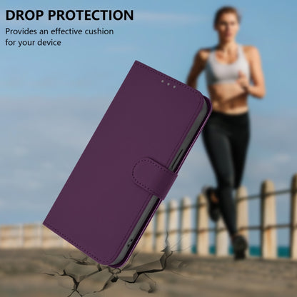 For Sony Xperia 1 VI 2024 Skin Feel Solid Color Leather Phone Case with Lanyard(Violet) - Sony Cases by PMC Jewellery | Online Shopping South Africa | PMC Jewellery | Buy Now Pay Later Mobicred