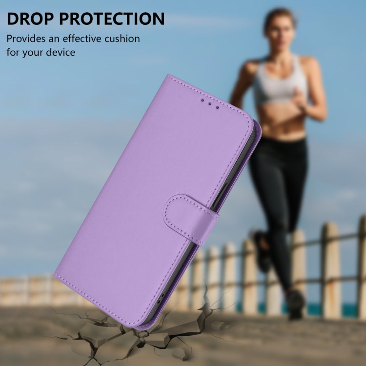 For Sony Xperia 5 VI 2024 Skin Feel Solid Color Leather Phone Case with Lanyard(Lavender Purple) - Sony Cases by PMC Jewellery | Online Shopping South Africa | PMC Jewellery | Buy Now Pay Later Mobicred