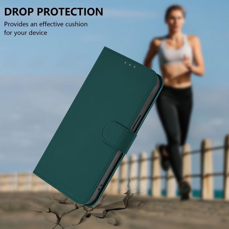 For Sony Xperia 5 VI 2024 Skin Feel Solid Color Leather Phone Case with Lanyard(Dark Green) - Sony Cases by PMC Jewellery | Online Shopping South Africa | PMC Jewellery | Buy Now Pay Later Mobicred