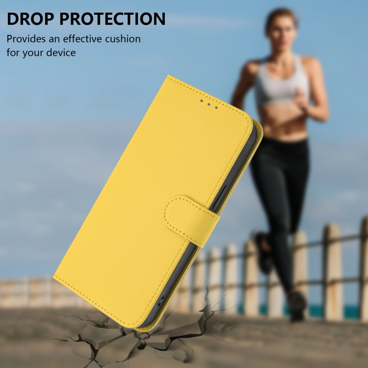 For Sony Xperia 5 VI 2024 Skin Feel Solid Color Leather Phone Case with Lanyard(Lemon Yellow) - Sony Cases by PMC Jewellery | Online Shopping South Africa | PMC Jewellery | Buy Now Pay Later Mobicred