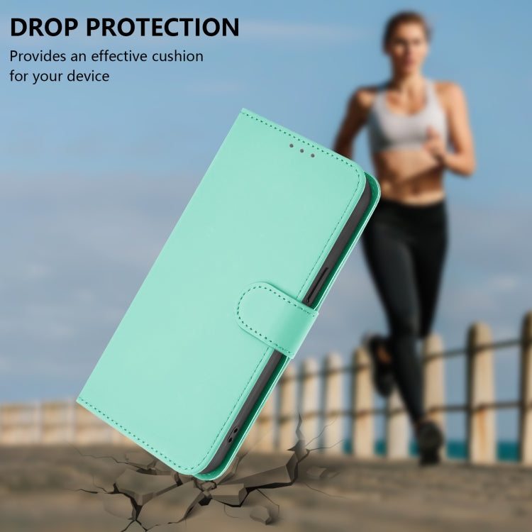 For Sony Xperia 10 VI 2024 Skin Feel Solid Color Leather Phone Case with Lanyard(Mint Green) - Sony Cases by PMC Jewellery | Online Shopping South Africa | PMC Jewellery | Buy Now Pay Later Mobicred