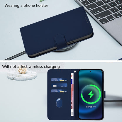 For Ulefone Note 17 Pro Skin Feel Solid Color Leather Phone Case with Lanyard(Navy Blue) - Ulefone Cases by PMC Jewellery | Online Shopping South Africa | PMC Jewellery | Buy Now Pay Later Mobicred