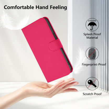 For Ulefone Note 17 Pro Skin Feel Solid Color Leather Phone Case with Lanyard(Rose Red) - Ulefone Cases by PMC Jewellery | Online Shopping South Africa | PMC Jewellery | Buy Now Pay Later Mobicred