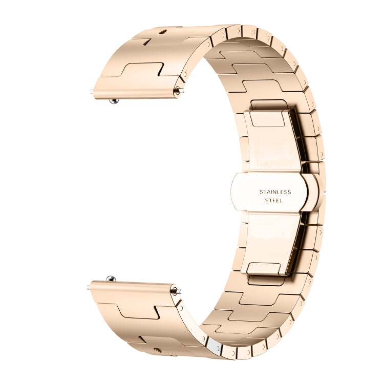 For Huawei GT4 46mm / GT5 46mm / GT5 Pro 22mm H-shaped Butterfly Buckle Stainless Steel Watch Band(Rose Gold) - free shipping - PMC TechLife - Order now!