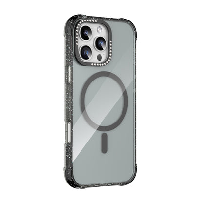 For iPhone 16 Pro Mutural Blink Series Glitter Edge MagSafe Magnetic Phone Case(Black) - iPhone 16 Pro Cases by Mutural | Online Shopping South Africa | PMC Jewellery | Buy Now Pay Later Mobicred