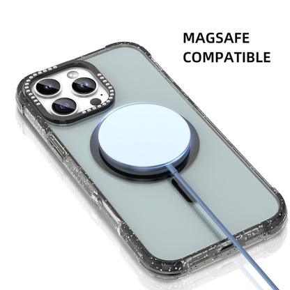 For iPhone 16 Pro Max Mutural Blink Series Glitter Edge MagSafe Magnetic Phone Case(White) - iPhone 16 Pro Max Cases by Mutural | Online Shopping South Africa | PMC Jewellery | Buy Now Pay Later Mobicred