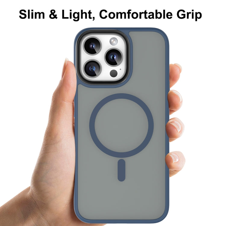 For iPhone 16 Pro Max Mutural Skin Feel Series Frosted MagSafe Magnetic Phone Case(Blue) - free shipping - PMC Jewellery - Order now!