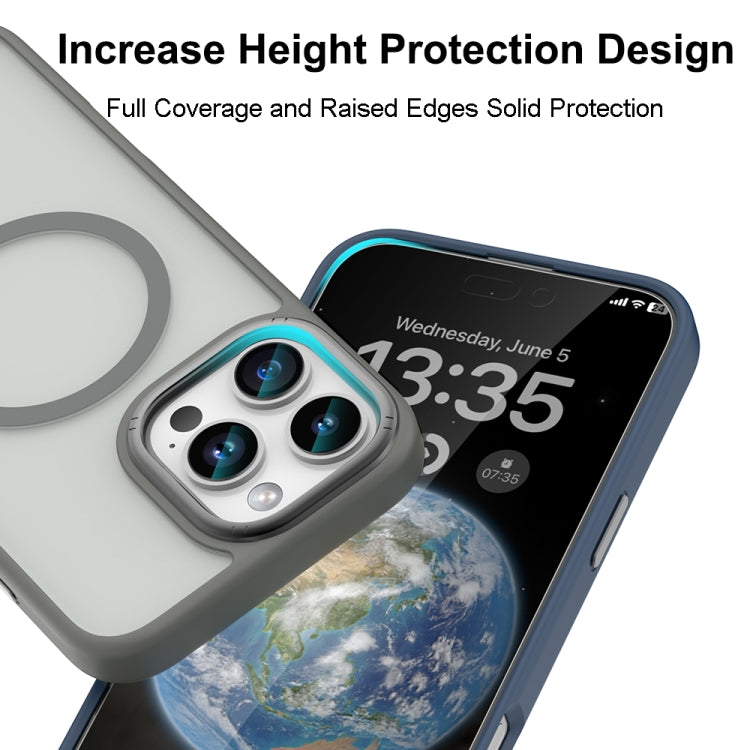 For iPhone 16 Pro Max Mutural Skin Feel Series Frosted MagSafe Magnetic Phone Case(Blue) - free shipping - PMC Jewellery - Order now!