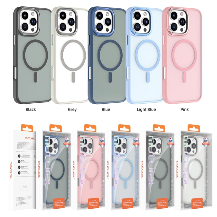 For iPhone 16 Mutural Skin Feel Series Frosted MagSafe Magnetic Phone Case(Pink) - iPhone 16 Cases by Mutural | Online Shopping South Africa | PMC Jewellery | Buy Now Pay Later Mobicred