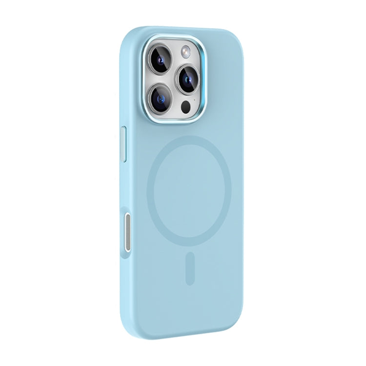 For iPhone 16 Pro Max Mutural Karen Series Liquid Silicone MagSafe Magnetic Phone Case(Sky Blue) - iPhone 16 Pro Max Cases by Mutural | Online Shopping South Africa | PMC Jewellery | Buy Now Pay Later Mobicred