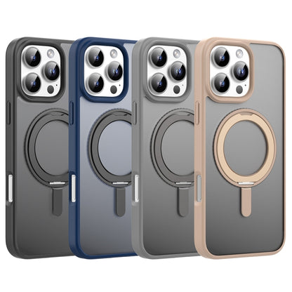 For iPhone 16 Mutural Armor Series MagSafe Magnetic Holder Phone Case(Desert Gold) - iPhone 16 Cases by Mutural | Online Shopping South Africa | PMC Jewellery | Buy Now Pay Later Mobicred