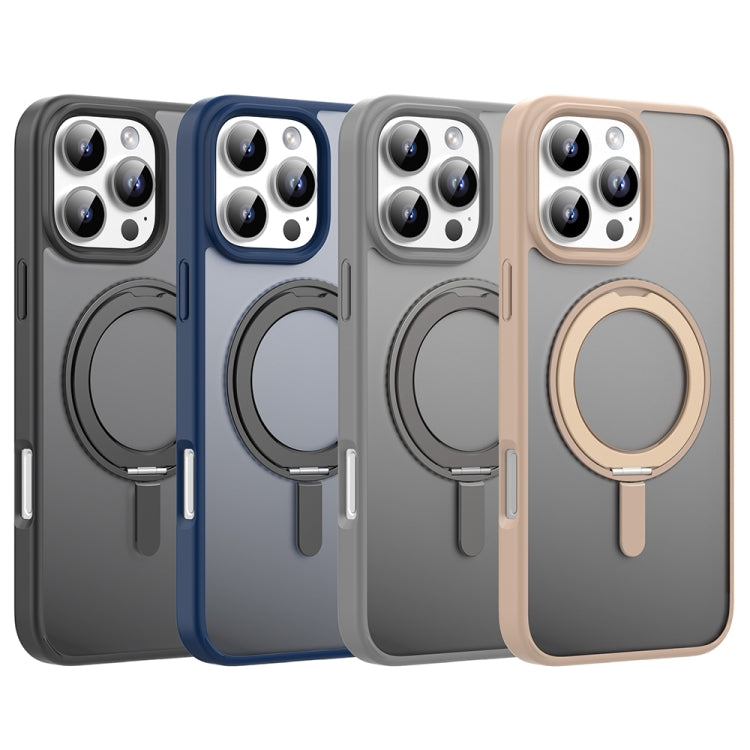 For iPhone 16 Pro Max Mutural Armor Series MagSafe Magnetic Holder Phone Case(Blue) - iPhone 16 Pro Max Cases by Mutural | Online Shopping South Africa | PMC Jewellery | Buy Now Pay Later Mobicred