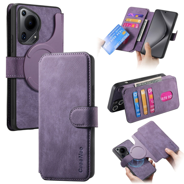 For Huawei Pura 70 Ultra CaseNeo MagSafe RFID Anti-theft Retro Leather Phone Case(Purple) - free shipping - PMC Jewellery - Order now!