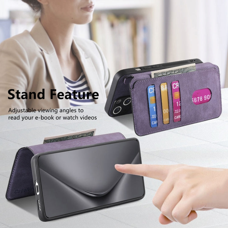 For Huawei Pura 70 Ultra CaseNeo MagSafe RFID Anti-theft Retro Leather Phone Case(Purple) - free shipping - PMC Jewellery - Order now!