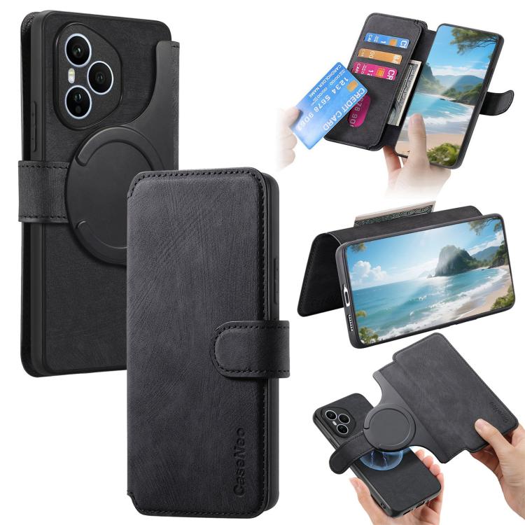 For Honor 400 Pro Global 160.8mm CaseNeo MagSafe RFID Anti-theft Retro Leather Phone Case(Black) - free shipping - PMC TechLife - Order now!