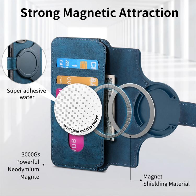 For Honor 400 Pro Global 160.8mm CaseNeo MagSafe RFID Anti-theft Retro Leather Phone Case(Blue) - free shipping - PMC TechLife - Order now!