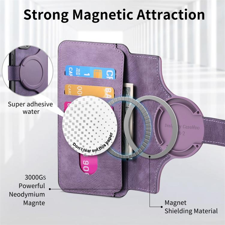 For Honor 400 Pro Global 160.8mm CaseNeo MagSafe RFID Anti-theft Retro Leather Phone Case(Purple) - free shipping - PMC TechLife - Order now!