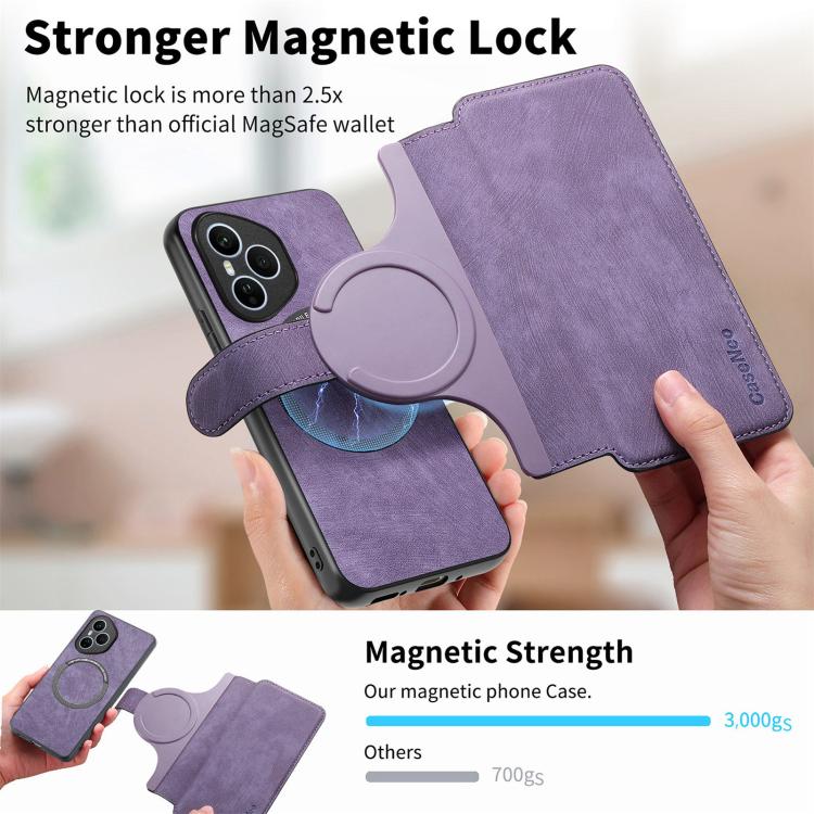 For Honor 400 Pro Global 160.8mm CaseNeo MagSafe RFID Anti-theft Retro Leather Phone Case(Purple) - free shipping - PMC TechLife - Order now!