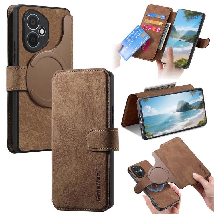 For Honor 400 Global 156.5mm CaseNeo MagSafe RFID Anti-theft Retro Leather Phone Case(Brown) - free shipping - PMC TechLife - Order now!