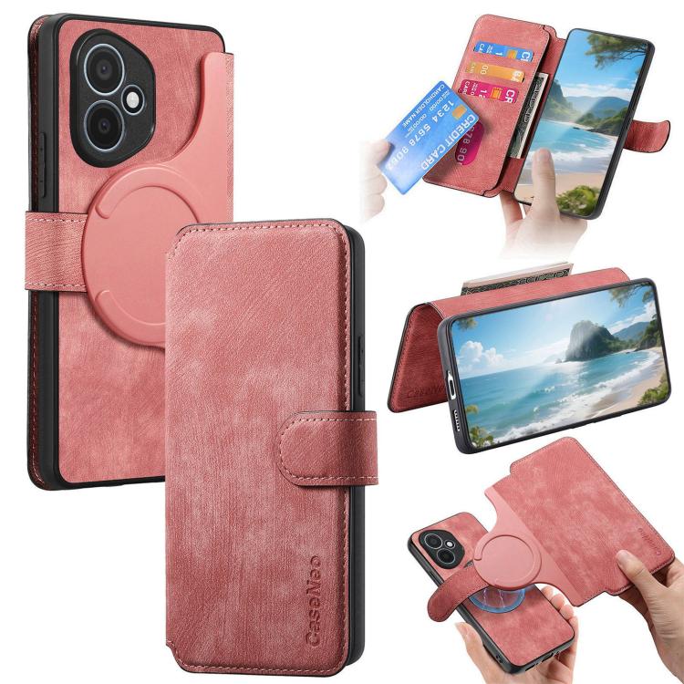 For Honor 400 Global 156.5mm CaseNeo MagSafe RFID Anti-theft Retro Leather Phone Case(Pink) - free shipping - PMC TechLife - Order now!