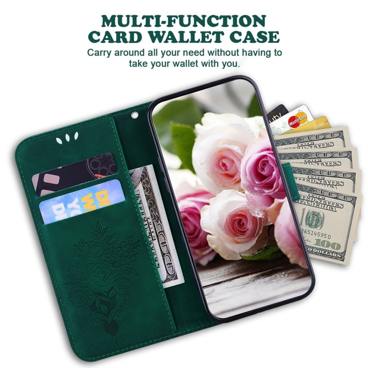For Samsung Galaxy S25 Ultra 5G Butterfly Rose Embossed Leather Phone Case(Green) - free shipping - PMC TechLife - Order now!