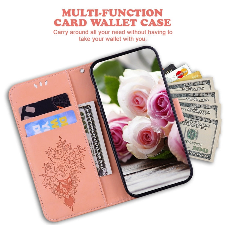 For Samsung Galaxy S25 Ultra 5G Butterfly Rose Embossed Leather Phone Case(Pink) - Galaxy S25 Ultra 5G Cases by PMC Jewellery | Online Shopping South Africa | PMC Jewellery | Buy Now Pay Later Mobicred