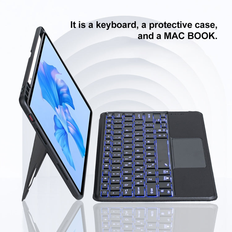 For Huawei MatePad Pro 11 2024 / 2022 Detachable Backlit Bluetooth Keyboard Leather Case with Touchpad(Black) - Huawei Keyboard by PMC Jewellery | Online Shopping South Africa | PMC Jewellery | Buy Now Pay Later Mobicred