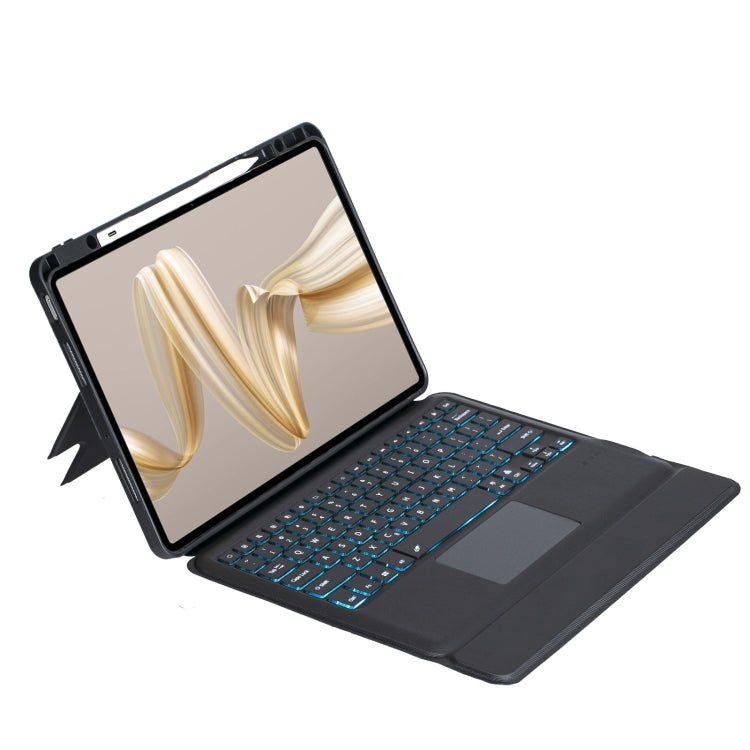 For Huawei MatePad Pro 12.2 2024 Detachable Backlit Bluetooth Keyboard Leather Case with Touchpad(Black) - Huawei Keyboard by PMC Jewellery | Online Shopping South Africa | PMC Jewellery | Buy Now Pay Later Mobicred