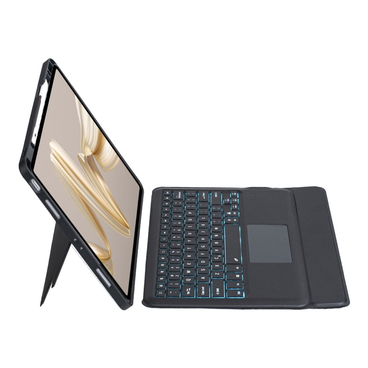 For Huawei MatePad Pro 12.2 2024 Detachable Backlit Bluetooth Keyboard Leather Case with Touchpad(Black) - Huawei Keyboard by PMC Jewellery | Online Shopping South Africa | PMC Jewellery | Buy Now Pay Later Mobicred