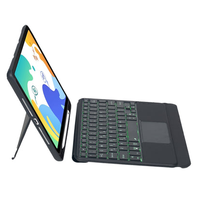 For Huawei MatePad 10.4 Detachable Backlit Bluetooth Keyboard Leather Case with Touchpad(Black) - Huawei Keyboard by PMC Jewellery | Online Shopping South Africa | PMC Jewellery | Buy Now Pay Later Mobicred