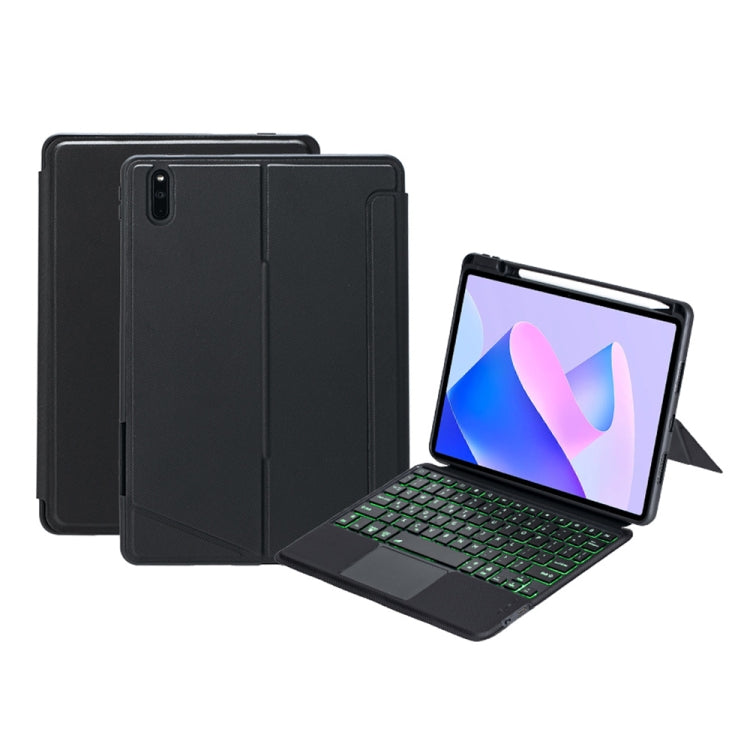 For Huawei MatePad 11 2023 Detachable Backlit Bluetooth Keyboard Leather Case with Touchpad(Black) - Huawei Keyboard by PMC Jewellery | Online Shopping South Africa | PMC Jewellery | Buy Now Pay Later Mobicred