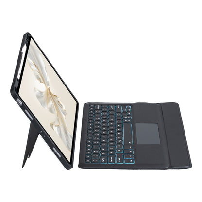 For Honor Pad 9 Pro / Pad V8 Pro Detachable Backlit Bluetooth Keyboard Leather Case with Touchpad(Black) - Huawei Keyboard by PMC Jewellery | Online Shopping South Africa | PMC Jewellery | Buy Now Pay Later Mobicred