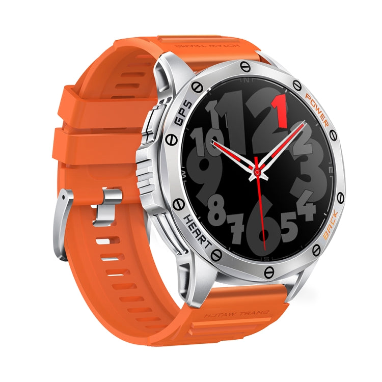 LEMFO K67 1.43 inch AMOLED Screen GPS Sports Smart Watch, Support Bluetooth Call / Health Monitoring(Silver Orange) - free shipping - PMC TechLife - Order now!