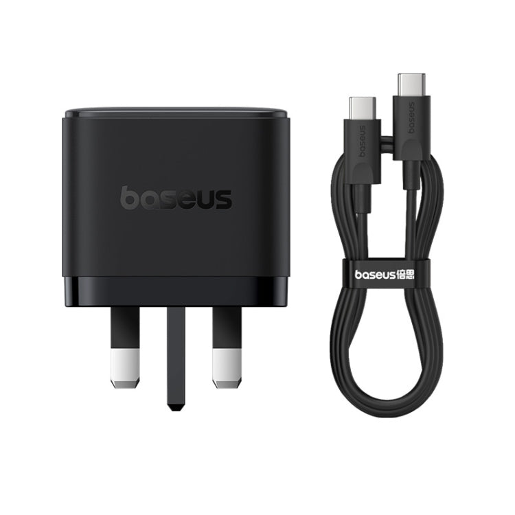 Baseus PD65W USB and 2 USB-C / Type-C Fast Charger With 1m Type-C Cable, Plug Type:UK Plug(Black) - free shipping - PMC TechLife - Order now!