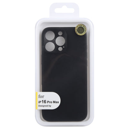 For iPhone 16 Pro Max GEBEI Plain Leather TPU Hybrid PU Phone Case(Black) - iPhone 16 Pro Max Cases by GEBEI | Online Shopping South Africa | PMC Jewellery | Buy Now Pay Later Mobicred