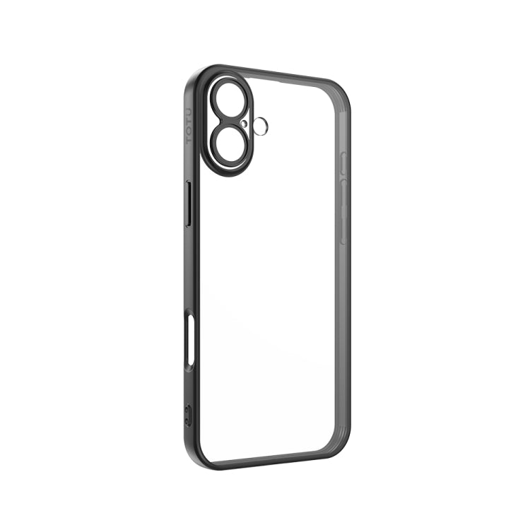 For iPhone 16 TOTU PC-2 Soft Jane Series Electroplated TPU Phone Case with Lens Film(Black) - iPhone 16 Cases by TOTUDESIGN | Online Shopping South Africa | PMC Jewellery | Buy Now Pay Later Mobicred