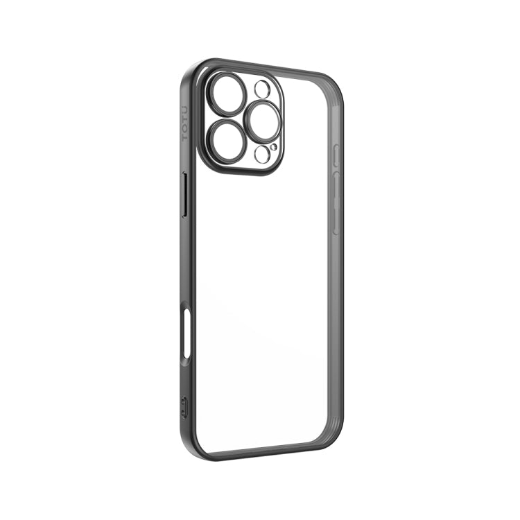 For iPhone 16 Pro Max TOTU PC-2 Soft Jane Series Electroplated TPU Phone Case with Lens Film(Black) - iPhone 16 Pro Max Cases by TOTUDESIGN | Online Shopping South Africa | PMC Jewellery | Buy Now Pay Later Mobicred