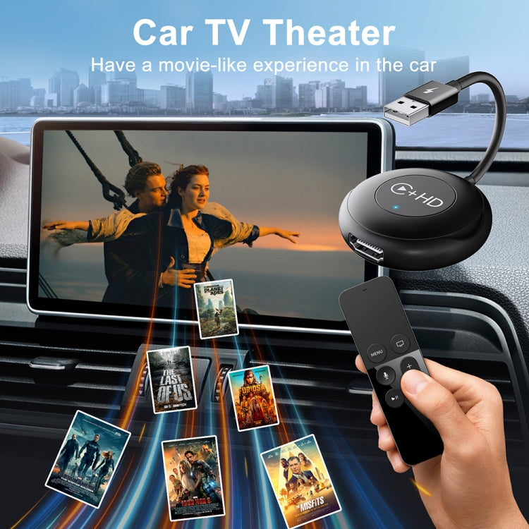 USB and HDMI Wired to Wireless CarPlay Auto Adapter, Specification:Round(White) - free shipping - PMC Jewellery - Order now!