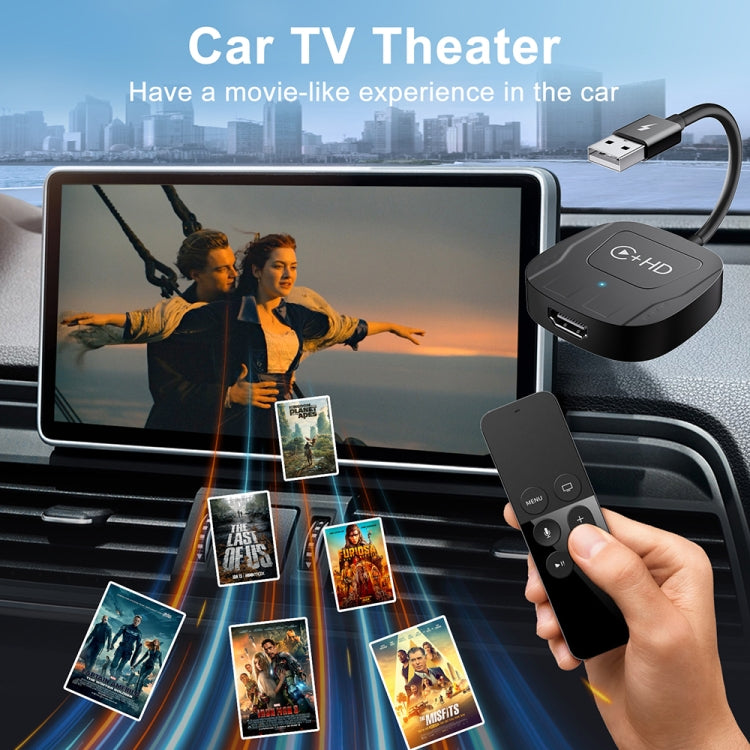 USB and HDMI Wired to Wireless CarPlay Auto Adapter, Specification:Square(Black) - free shipping - PMC Jewellery - Order now!