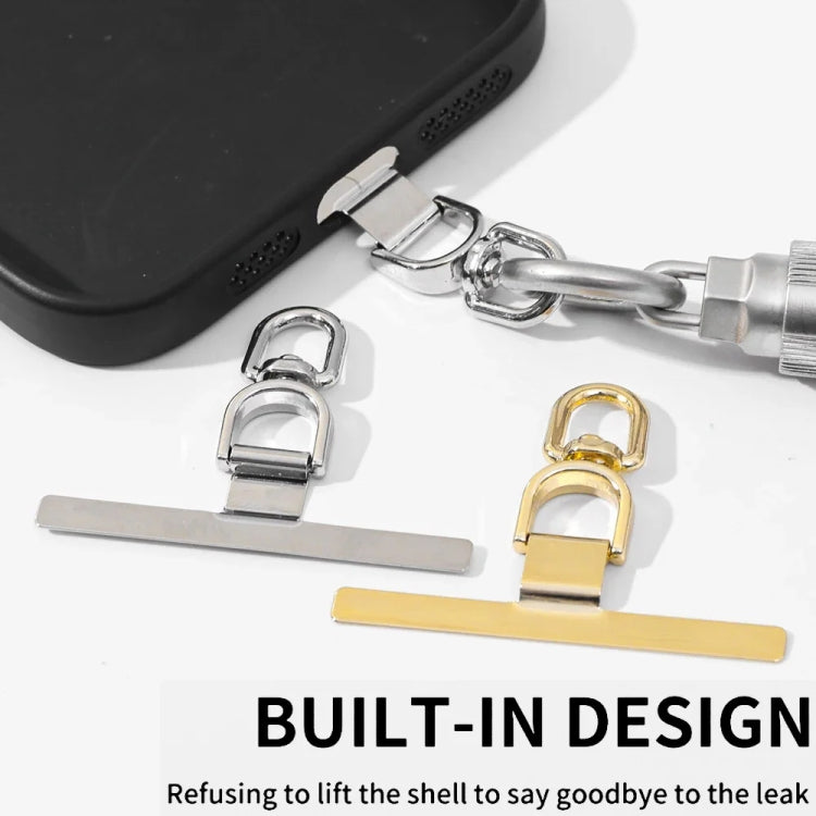 360 Degree Rotation T-shape Metal Mobile Phone Lanyard Fixing Gasket(Silver) - free shipping - PMc TechLife - Order now!