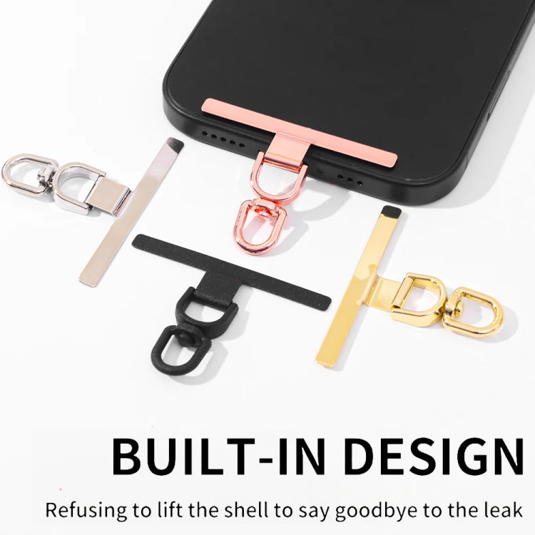 360 Degree Rotation T-shape Metal Mobile Phone Lanyard Fixing Gasket(Silver) - free shipping - PMc TechLife - Order now!