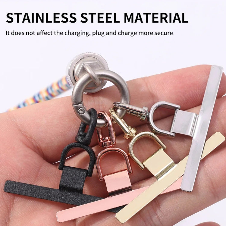 360 Degree Rotation T-shape Metal Mobile Phone Lanyard Fixing Gasket(Silver) - free shipping - PMc TechLife - Order now!