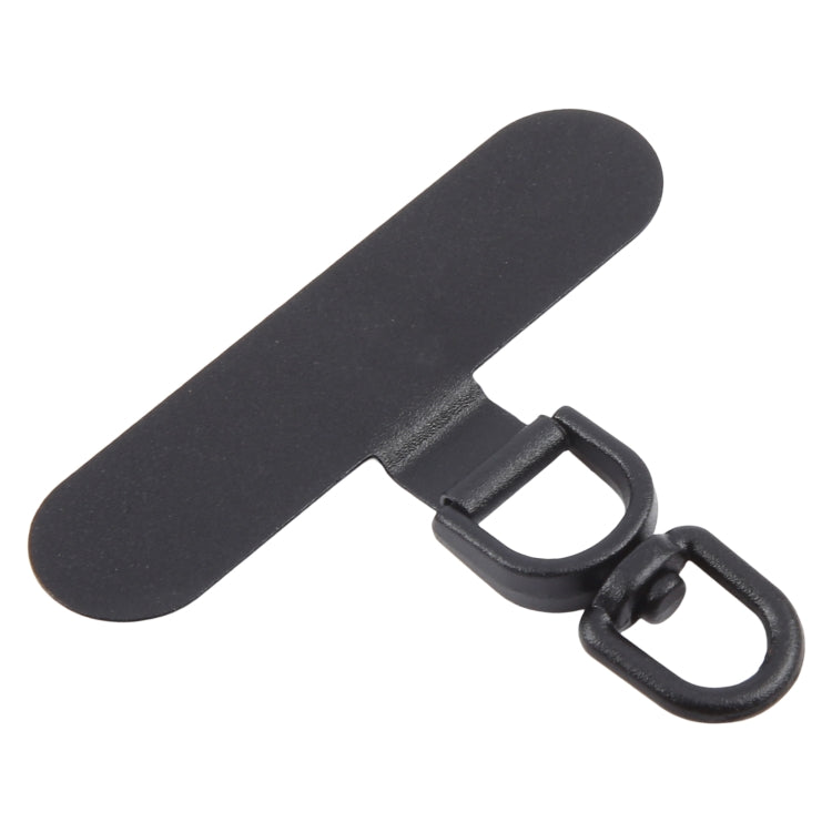 360 Degree Rotation Oval Metal Mobile Phone Lanyard Fixing Gasket(Black) - Lanyards & Wrist Straps by PMc TechLife | Online Shopping South Africa | PMc TechLife | Buy Now Pay Later Mobicred