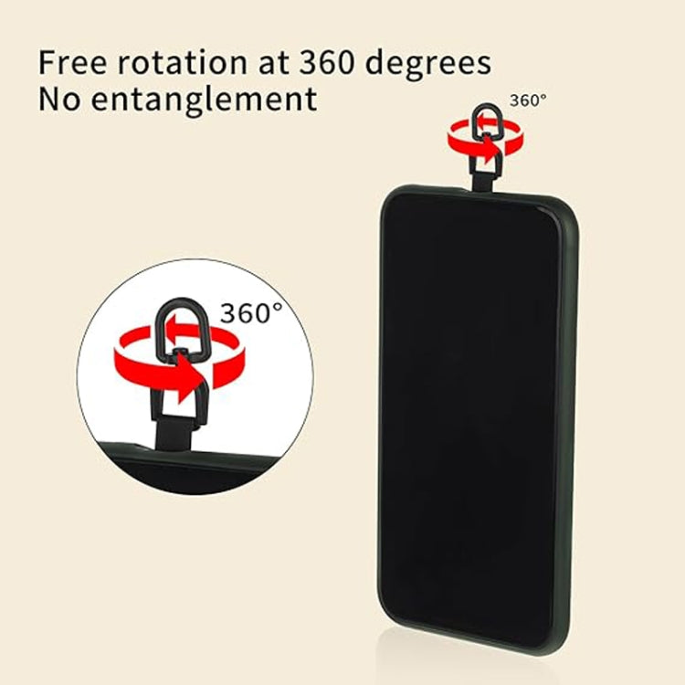 360 Degree Rotation Oval Metal Mobile Phone Lanyard Fixing Gasket(Rose Gold) - free shipping - PMc TechLife - Order now!