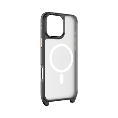 For iPhone 16 Pro Max TOTU PC-26 Skin Feel MagSafe Magnetic Lanyard Hole Phone Case(White) - iPhone 16 Pro Max Cases by TOTUDESIGN | Online Shopping South Africa | PMC Jewellery | Buy Now Pay Later Mobicred