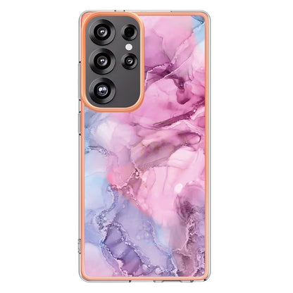 For Samsung Galaxy S25 Ultra 5G Electroplating Marble Dual-side IMD Phone Case(Pink 013) - Galaxy S25 Ultra 5G Cases by PMC Jewellery | Online Shopping South Africa | PMC Jewellery | Buy Now Pay Later Mobicred