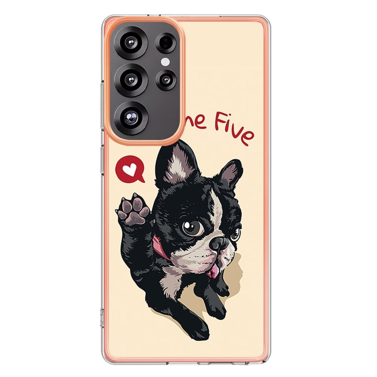 For Samsung Galaxy S25 Ultra 5G Electroplating Marble Dual-side IMD Phone Case(Lucky Dog) - Galaxy S25 Ultra 5G Cases by PMC Jewellery | Online Shopping South Africa | PMC Jewellery | Buy Now Pay Later Mobicred