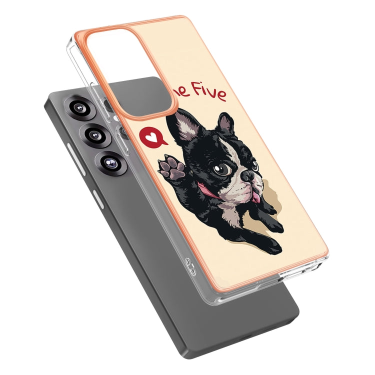 For Samsung Galaxy S25 Ultra 5G Electroplating Marble Dual-side IMD Phone Case(Lucky Dog) - Galaxy S25 Ultra 5G Cases by PMC Jewellery | Online Shopping South Africa | PMC Jewellery | Buy Now Pay Later Mobicred