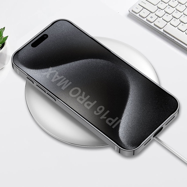 For iPhone 16 Pro GKK Plating Leather Wave MagSafe Phone Case(Grey) - iPhone 16 Pro Cases by GKK | Online Shopping South Africa | PMC Jewellery | Buy Now Pay Later Mobicred