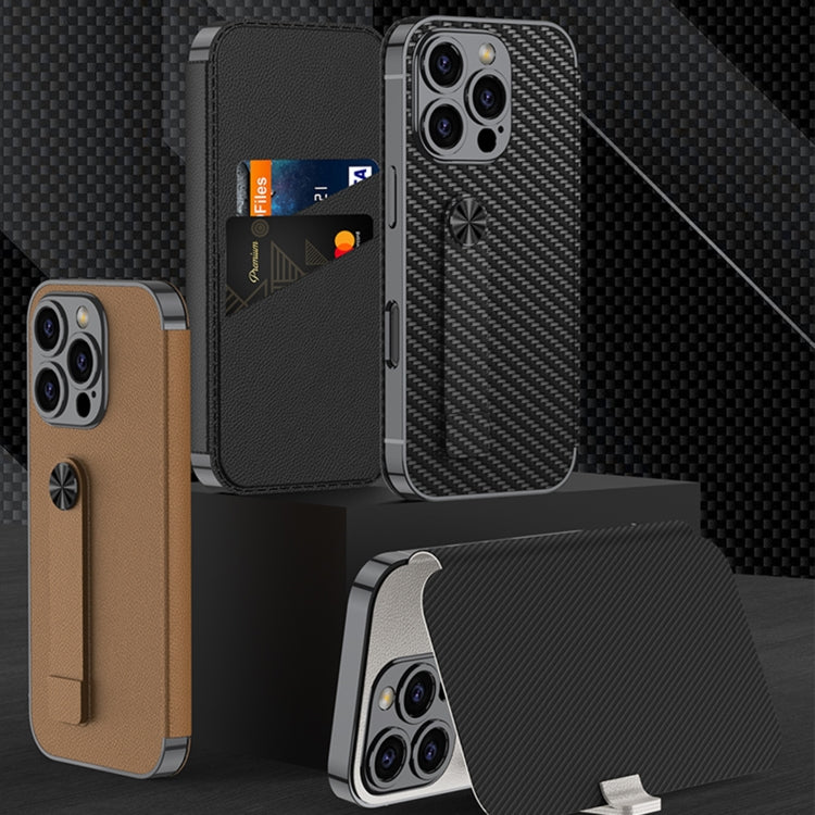 For iPhone 16 Pro Max GKK Plating Phantom Flip Leather MagSafe Phone Case(Titanium Gray) - iPhone 16 Pro Max Cases by GKK | Online Shopping South Africa | PMC Jewellery | Buy Now Pay Later Mobicred